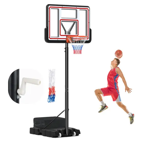 Portable Adjustable Basketball Hoop &ndash; 7.4-10ft Height {3}