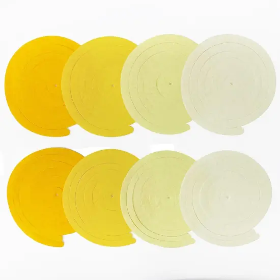 36Pcs Yellow Hanging Swirl Decorations {4}