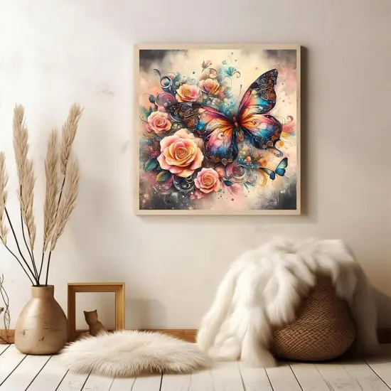 Diamond Painting Butterfly Kits for Adults, For Gift, Home Wall Decor 13.7''Wx13.7''L {3}