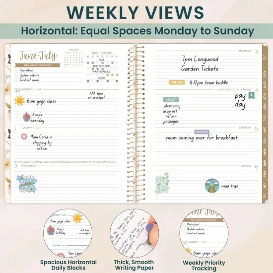 bloom daily planners 2025-26 Academic Planner, Soft Cover, 8.5" x 11", Butterfly Garden {4}