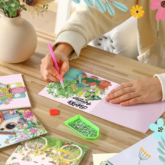 12 Pack Spring Diamond Painting Greeting Card Kits {2}