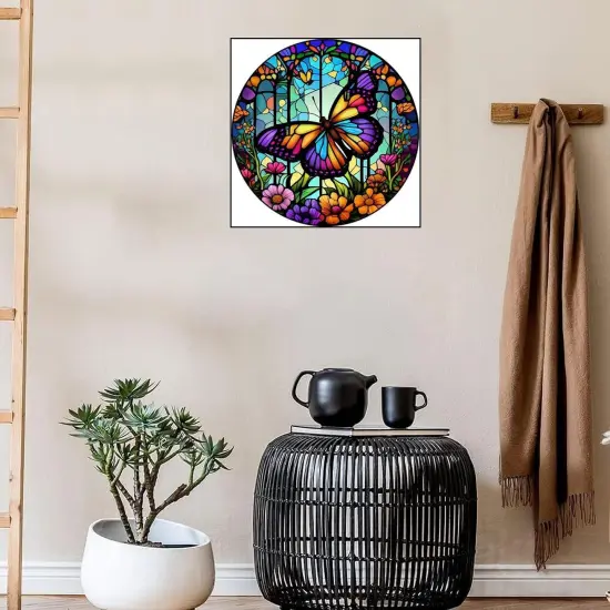 Diamond Painting Kits for Adults - Butterfly Flowers DIY 5D Diamond Art Kits Full Drill Diamond Dots Paintings with Diamonds Gem Art and Crafts Home Decor 12x12inch {2}