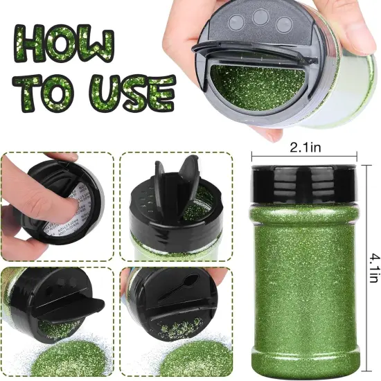 Teal Blue Extra Fine Glitter 4 oz Glitter Powder for Tumblers Resin Crafts Slime Cosmetic Nail Painting Festival Decoration {4}