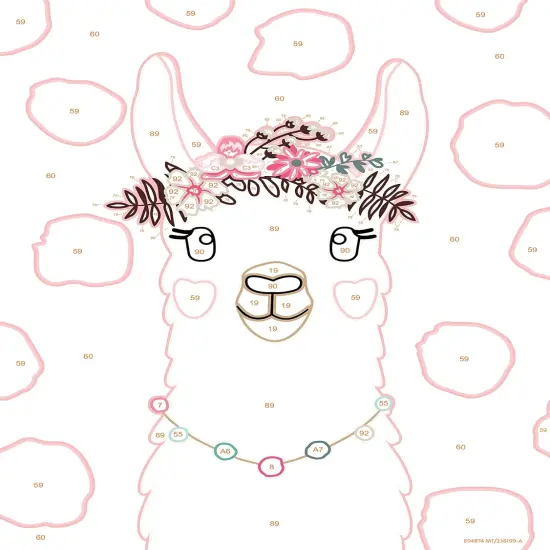 CreArt No Drama Llama Paint by Numbers Kit for Kids - Painting Arts and Crafts for Ages 7 and Up {4}