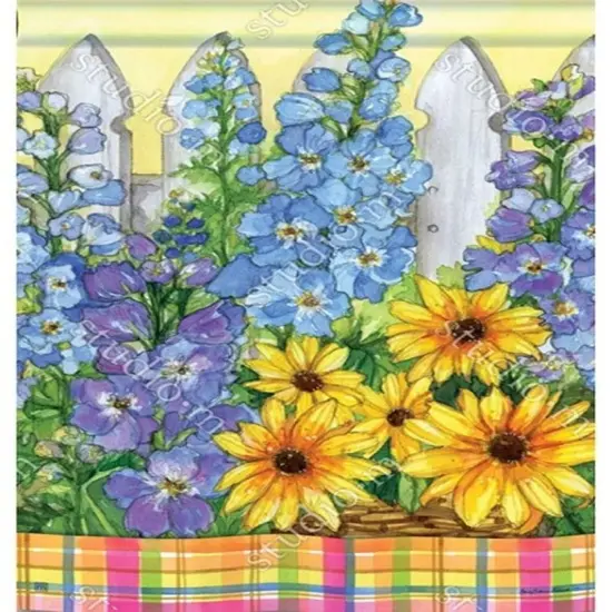 Delphiniums Aplenty Flag Vertical Standard House Banner {1}