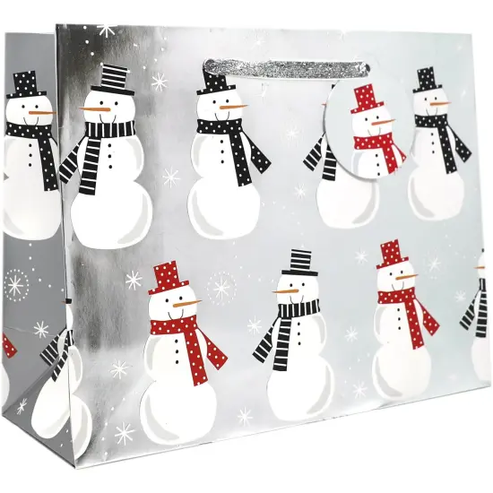 Pack/6: Snowman Gift Bag - 10 x 4 x 8" {1}