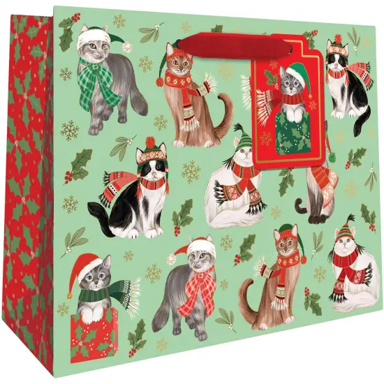 Pack/6: Frolicking Felines Gift Bag - 10 x 4 x 8" {1}