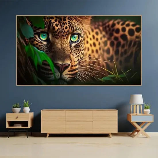 5D Diamond Painting Kits for Adults,Animal Leopard Diamond Art Kits for Adult Beginner,DIY Full Drill Diamond Dots Paintings with Gem Art and Crafts for Adults Home Wall Decor 27.5 x15.7 inch {2}