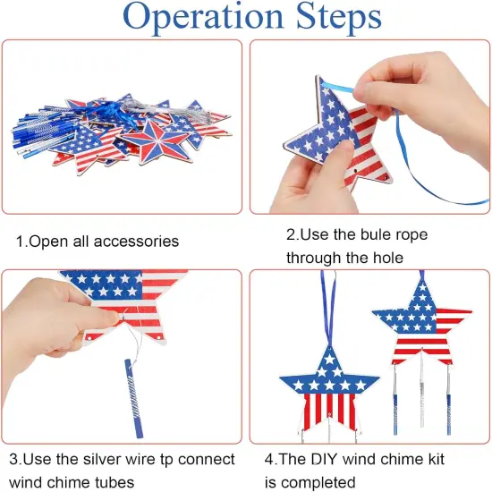 12 Pack Star Wind Chime Kit for Kids {4}