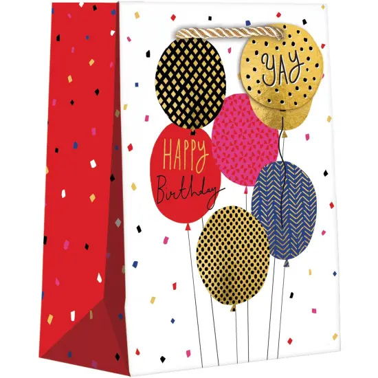 Pack/6: Birthday Balloons Gift Bag - 8 x 4 x 10" {1}