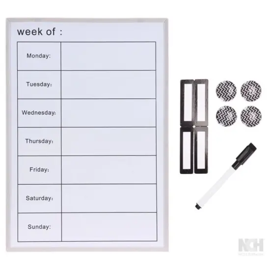 Weekly Planner Dry Erase Magnetic Framed Memoboard {2}