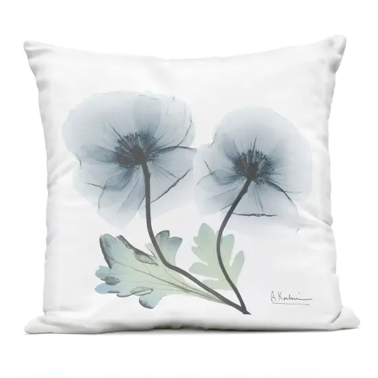 Stupell Industries Sapphire Flower Duo Outdoor Printed Pillow design by Albert Koetsier, 18 x 7 x 18 {1}