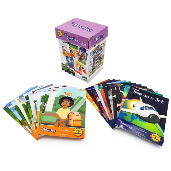 Junior Learning: The Beanies Diversity - Boxed Set - Hi-Lo Decodables, 60 Book Library, Phases 2-6, Week-By-Week Progression, Kids Reading Development {7}
