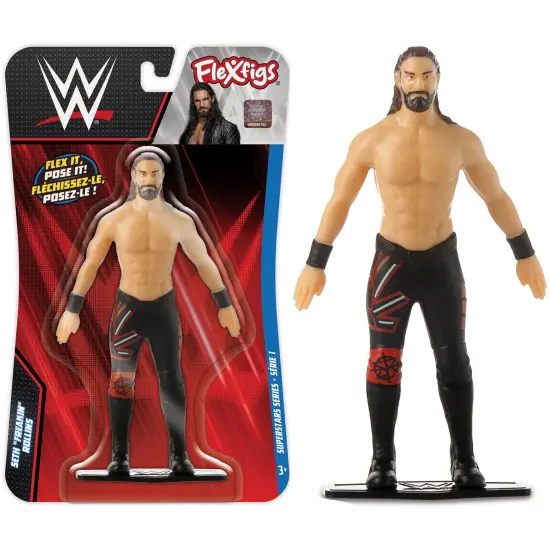 FleXfigs: Seth Rollins & Roman Reigns - 2 Character Pack - WWE Superstars Articulated Action Figures, Flex It - Pose It!, Toy Miniatures, Kids Ages 3+ {4}