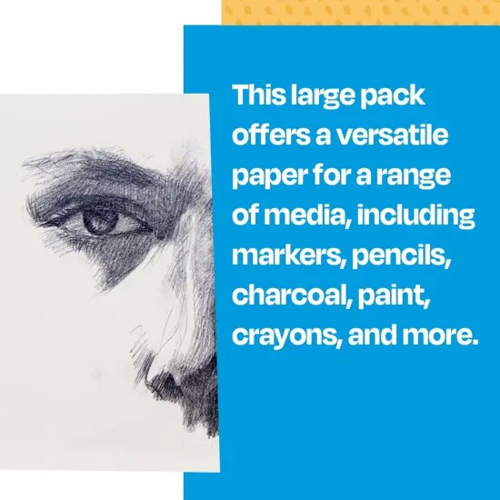 Sax Sulphite Drawing Paper, 70 lb, 12 x 18 Inches, Extra-White, Pack of 500 {6}