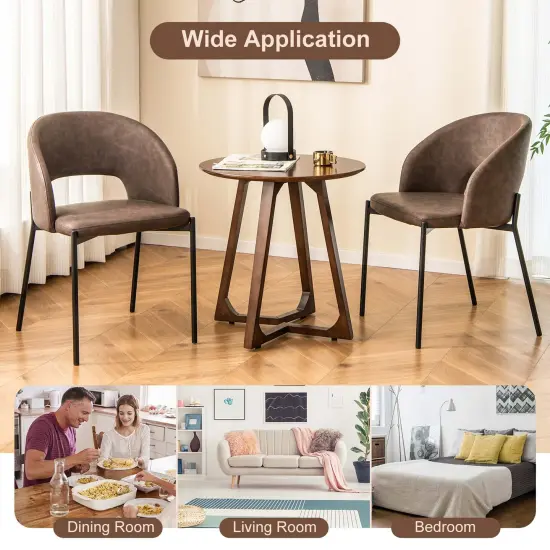 Costway Dining Chair Set of 2/4 with High-density Sponge Cushion Sturdy X-shaped Frame {5}