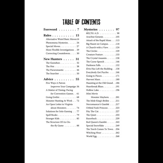 Evil Hat: Monster Of The Week: Tome Of Mysteries - Hardcover RPG Supplement Book, New Mysteries, Playbooks & Support, Tabletop Roleplaying Game {5}