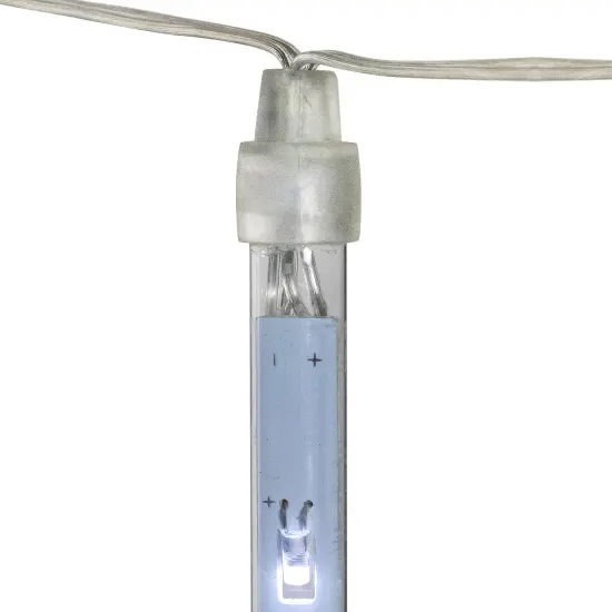 Northlight LED Transparent Dripping Icicle Christmas Light Tubes - Clear - 14' Clear Wire - 10ct {7}