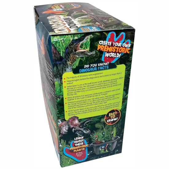 Toys By Nature: Dinosaur Domain - DIY Biosphere Terrarium Starter Kit, Grow Prehistoric Plants, Jurassic Park Garden, Boulders & T-Rex Figure, Kids 4+ {6}