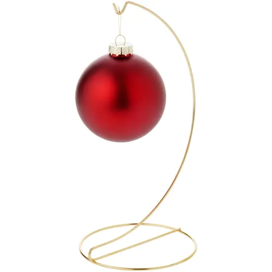 Plymor Simple Gold Ornament Stand, 11" H x 5.125" W x 5.125" D {3}