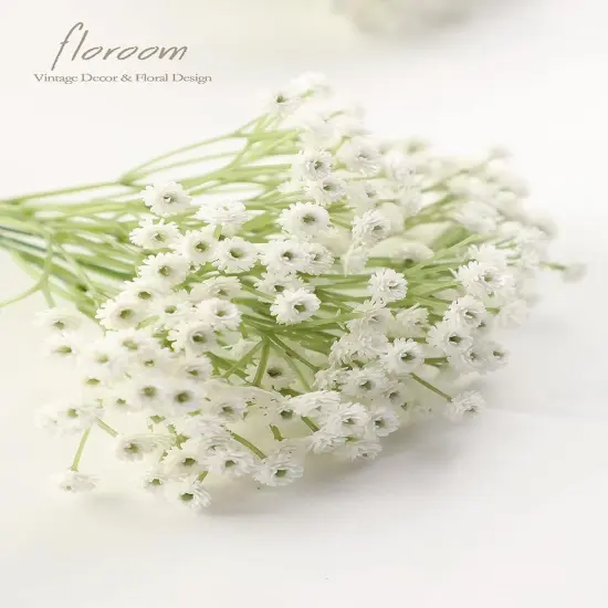 18pcs Artificial Babys Breath Gypsophila Greenery Sprays, Real Touch White Fake Flowers for Wedding Bouquets Centerpieces Floral Arrangements and Decorations {5}