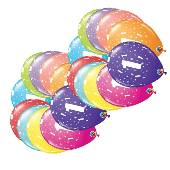 Stars 1 A Round Latex Balloons 11" 6 Pack {2}