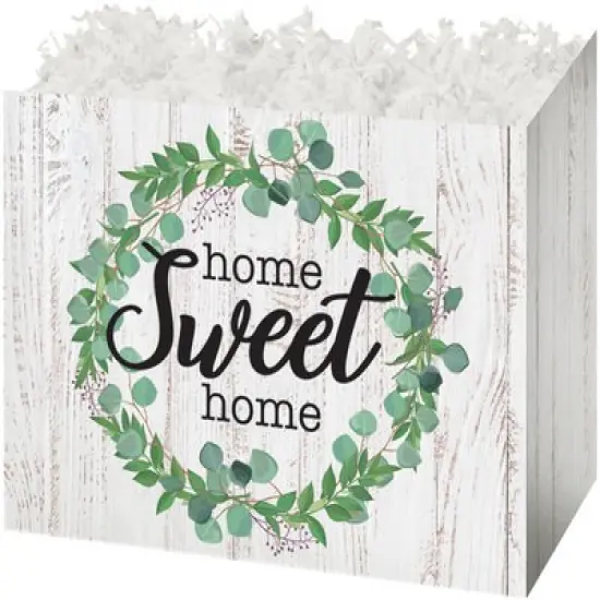 Pack/6: Rustic Home Sweet Home Basket Box - 6-3/4 x 4 x 5" {1}