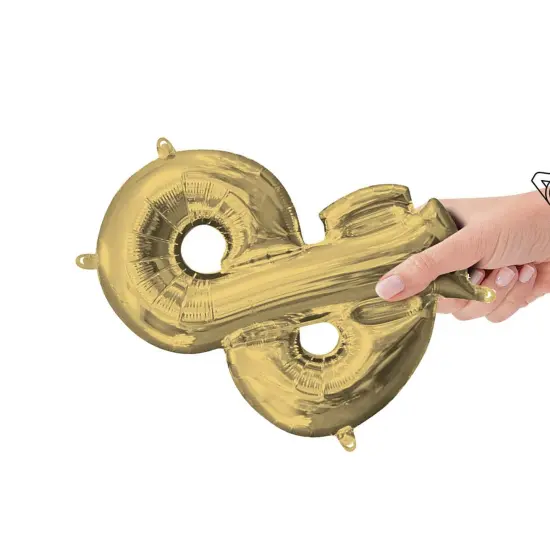 Anagram&reg; 16 Inch Symbol Ampersand White Gold Air Fill Only {2}