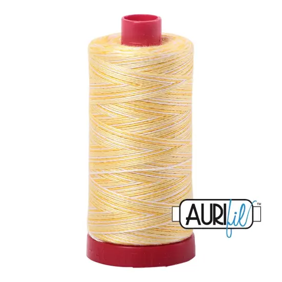 Lemon Ice - Variegated (3910) | 12wt Large Spool (325M / 356Y) | Aurifil Thread {1}