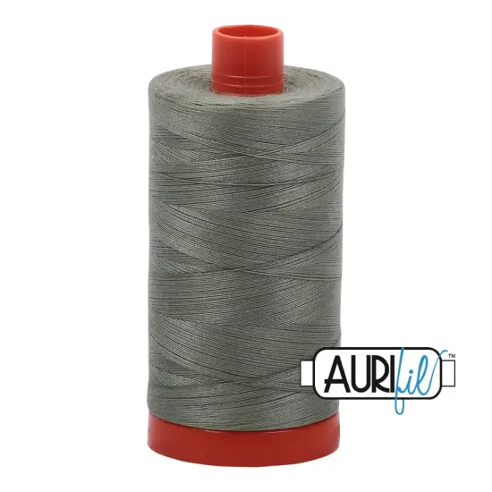 Military Green (5019) | 50wt Large Spool (1300M / 1422Y) | Aurifil Thread {1}
