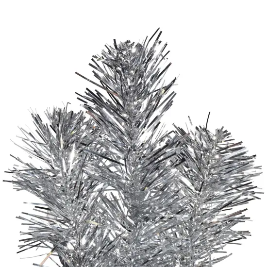 Northlight Artificial Tinsel Christmas Tree - 9' - Silver - Unlit {5}