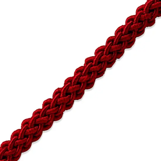 5 Yards of Sophia 1/4" (6mm) Braided Cord Trim | 5 yard cut Red {1}