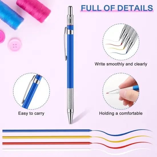 Chalk Pencil for Sewing (Red/Blue/Yellow/White) {2}
