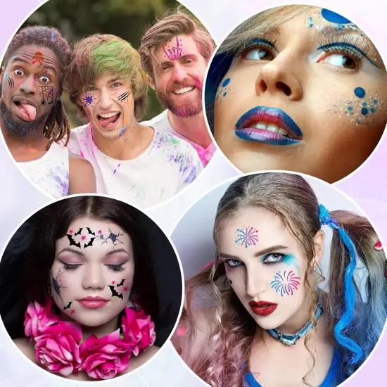 72 Pcs Face Paint Stencils(Vintage) {4}