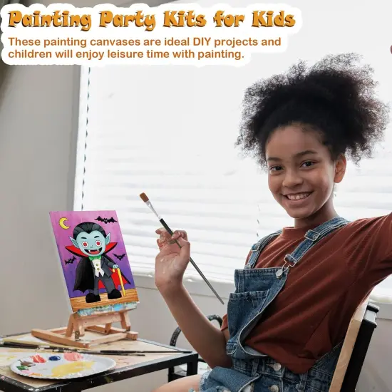 12 Packs Pre Drawn Canvas to Paint(Halloween) {4}