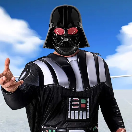 Adult Darth Vader Qualux Costume Star Wars Villain Outfit {4}