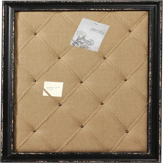 Large Linen Bulletin Cork Board - 21"&times;27" (Black Frame) {1}