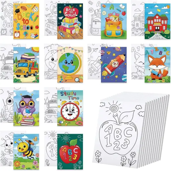12 Packs Pre Drawn Canvas to Paint - 5" X 7" (School) {1}