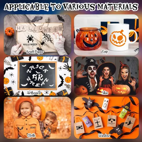 100 Pcs Stencils for Painting on Wood Reusable Stencil(Ghost) {3}