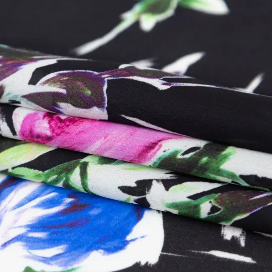 1 Yard Milly Multi Color Floral Silk Georgette Fabric Lightweight Abstract 57 Inch Width {3}