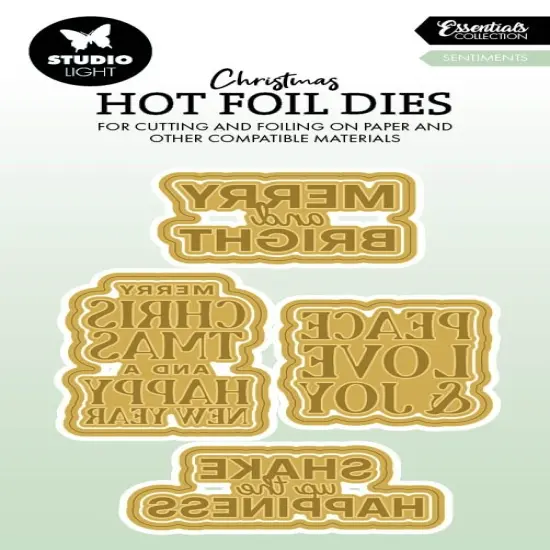 Studio Light Essentials Hot Foil Cutting Die-Nr. 05, Sentiments {1}