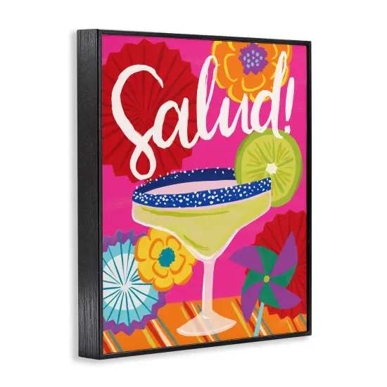 Stupell Industries Salud Margarita Drink Framed Giclee Wall Art Design by Deborah Curiel {3}
