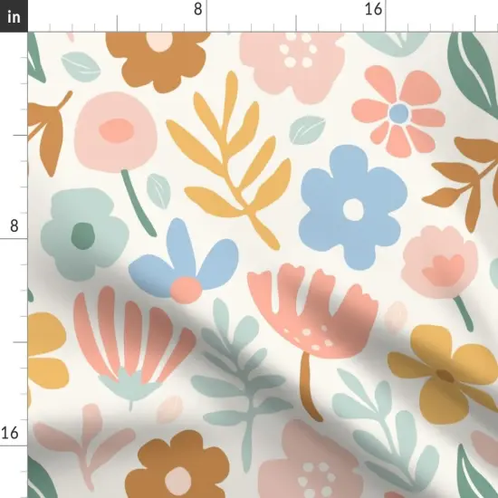 Various Fabrics by the Yard or Fat Quarter Baby Kids Whimsical Minimalist Bold Floral Abstract Scandi Scandinavian Boho Nursery Playroom Playful Botanical Large Scale Modern Contemporary Custom Printed Fabric by Spoonflower {2}