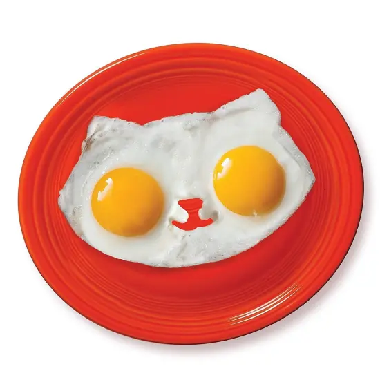 Kitty Silicone Breakfast Egg Mold - Cute Cat Shaped Egg Ring, Also great for Pancakes, Chocolate and Candy {2}