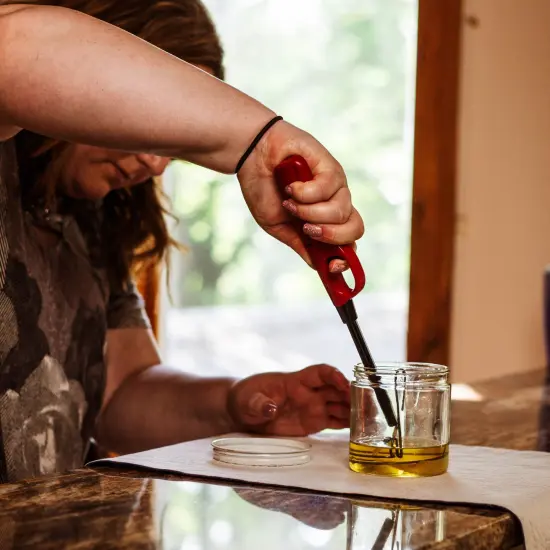 Merry Corliss Homesteader's Olive Oil Lamp Steel Element Hook for Gallon Jars {4}