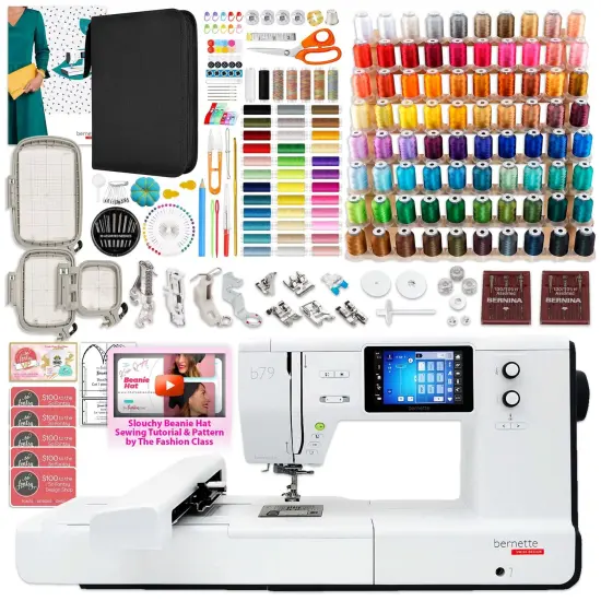 Bernette B79 Sewing & Embroidery Machine with 123 Spools & 200+ Accessories {1}