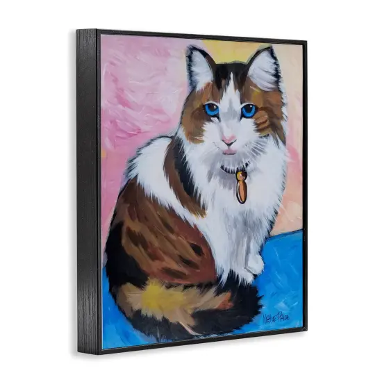 Stupell Industries Brown & White Cat Portrait Framed Giclee By Nettie Price {3}