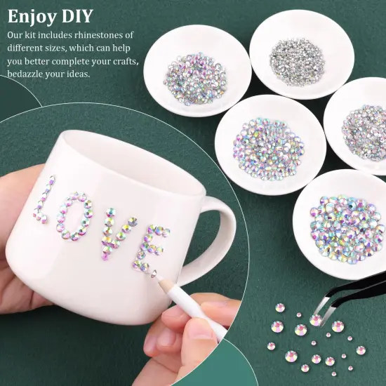 Resin Rhinestones for Crafting with B7000 Jewelry Glue Flatback Crystals(AB) {3}