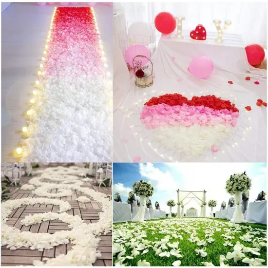 1200 Pcs Fake Flower Petals (Ivory) {3}