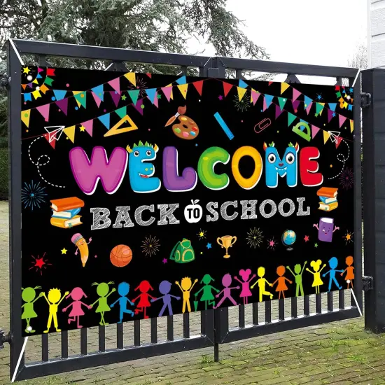 Welcome Back To School Banner Backdrop {5}